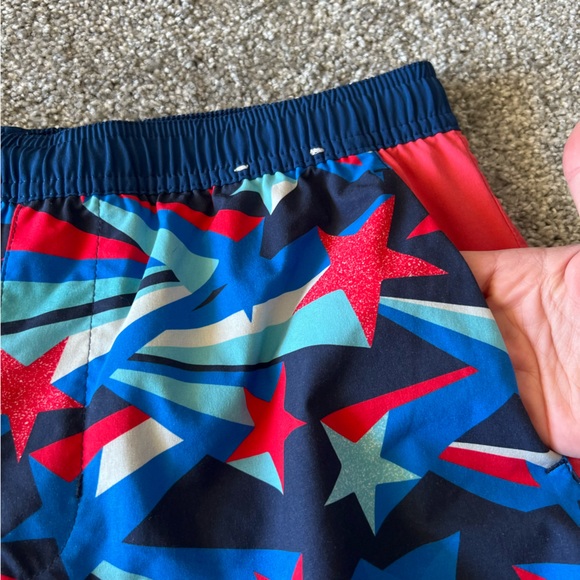 Chubbies swim trunks mens large red blue patriotic star drawstring beach - Picture 3 of 11